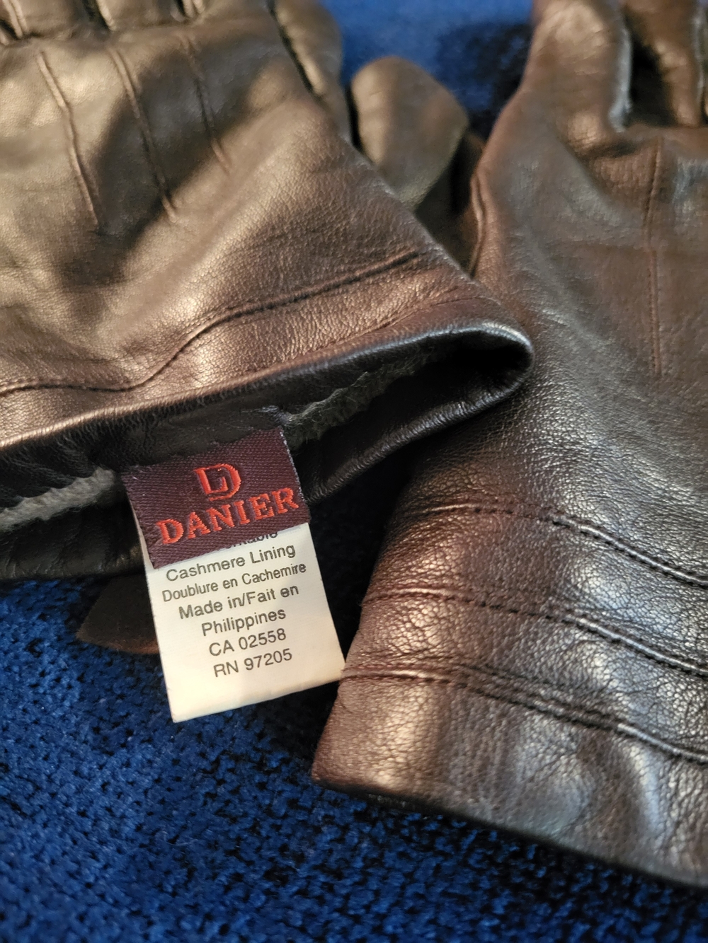 DANIER Brown Leather Gloves with Cashmere Lining - Incredibly Soft!